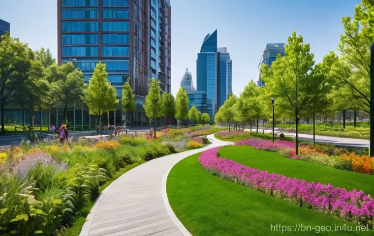 지리적 공간 계획 - Image Prompt 1: The Green Urban Oasis**