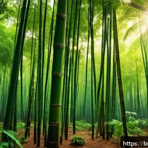 Home 30 산림 자원과 지리학 - A lush Bengali forest scene featuring diverse tree species such as bamboo, sal, segun, and guamani t...